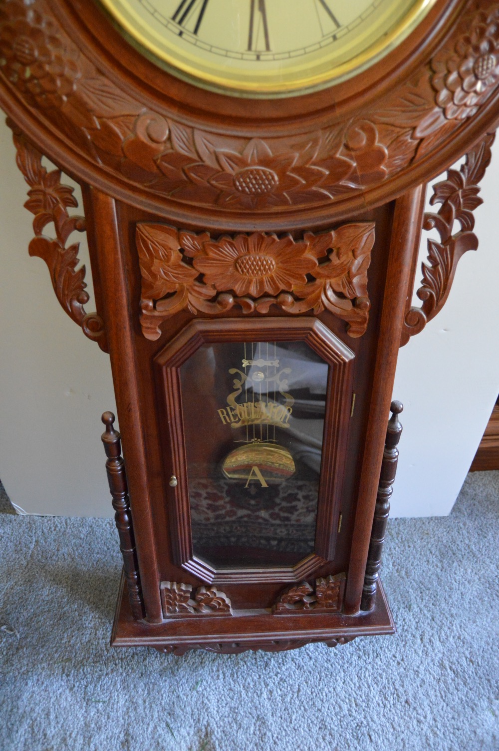 Large Pendulum Wall Clock Marked Regulator A