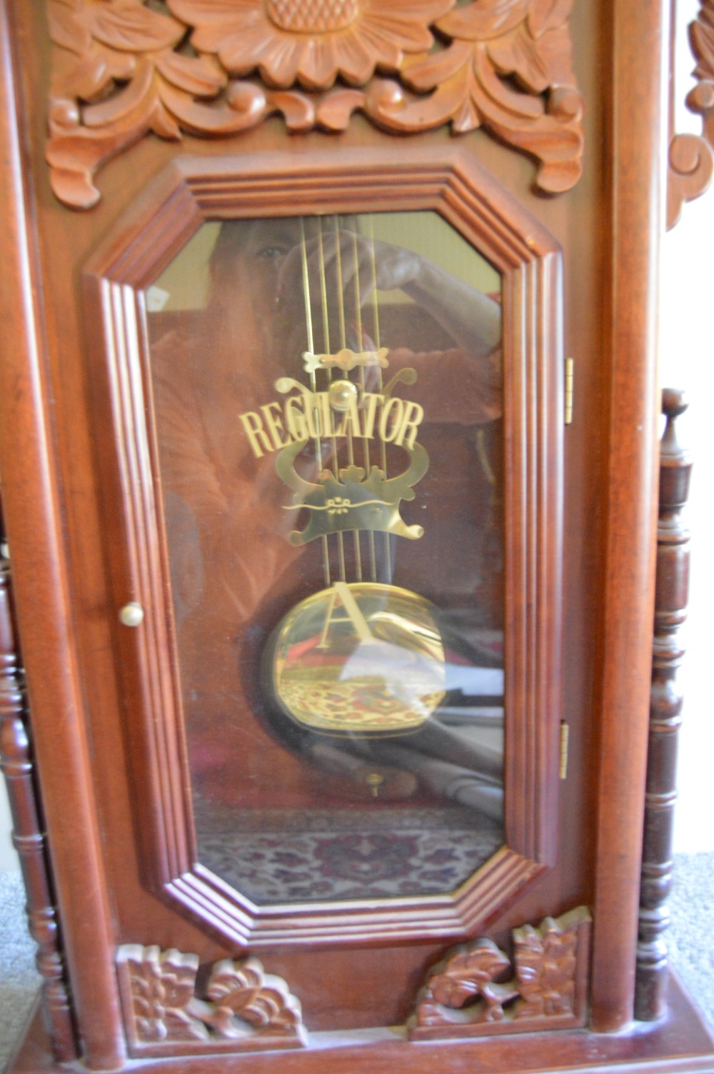 Large Pendulum Wall Clock Marked Regulator A