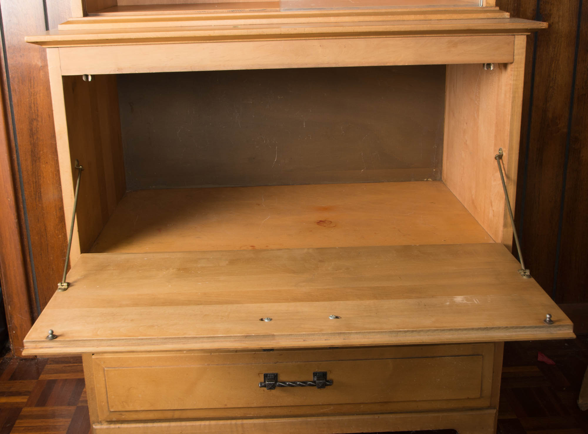 Vintage Maple China Cabinet