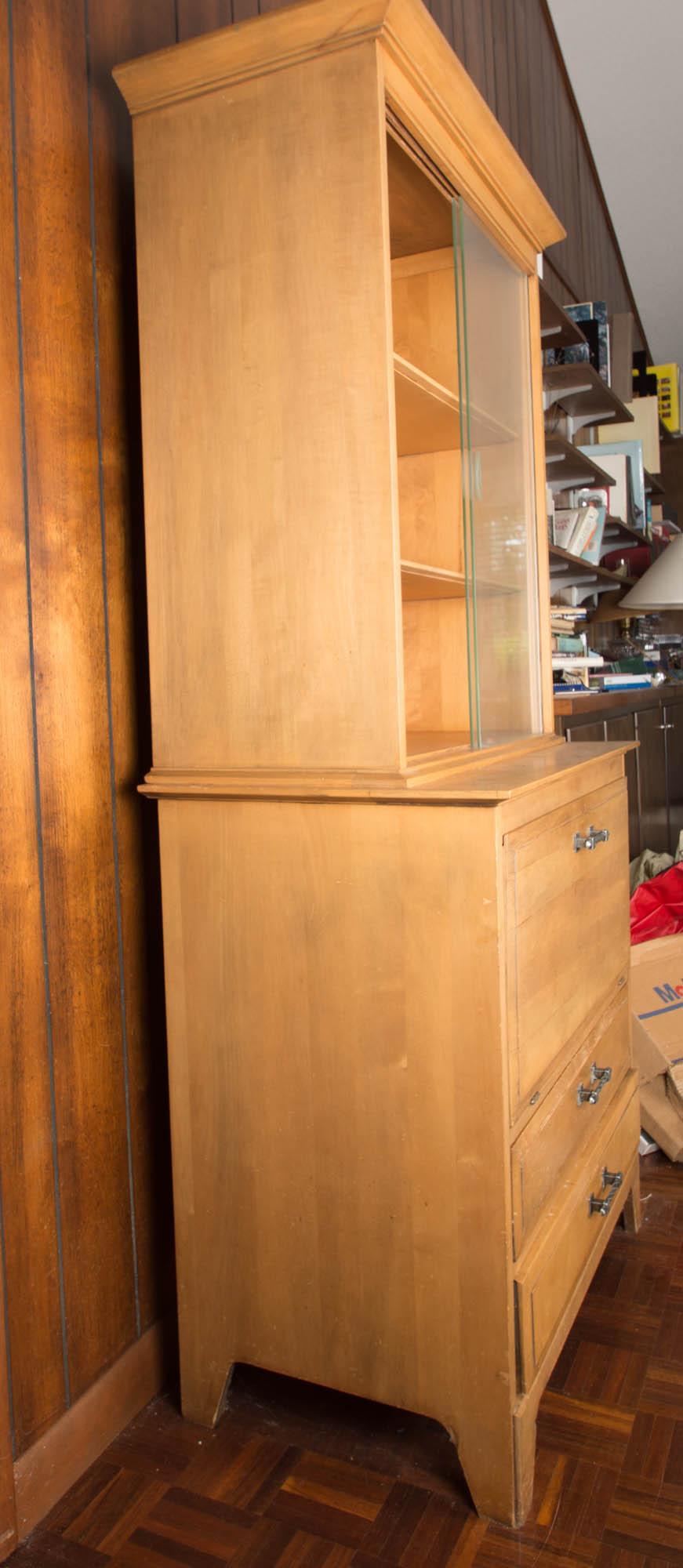 Vintage Maple China Cabinet