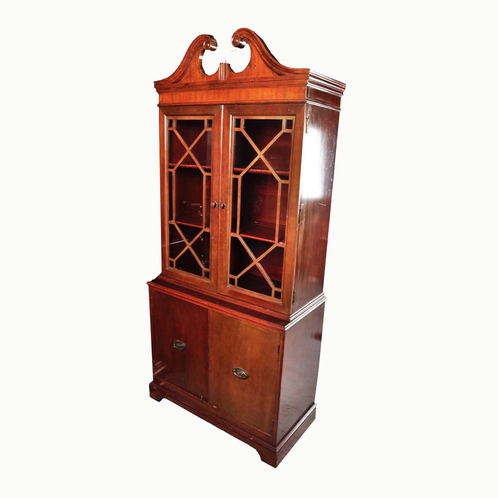 Federal Style Mahogany China Cabinet