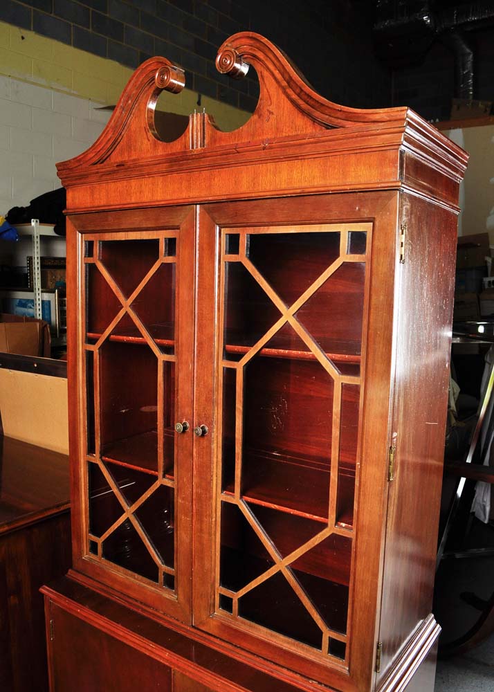 Federal Style Mahogany China Cabinet