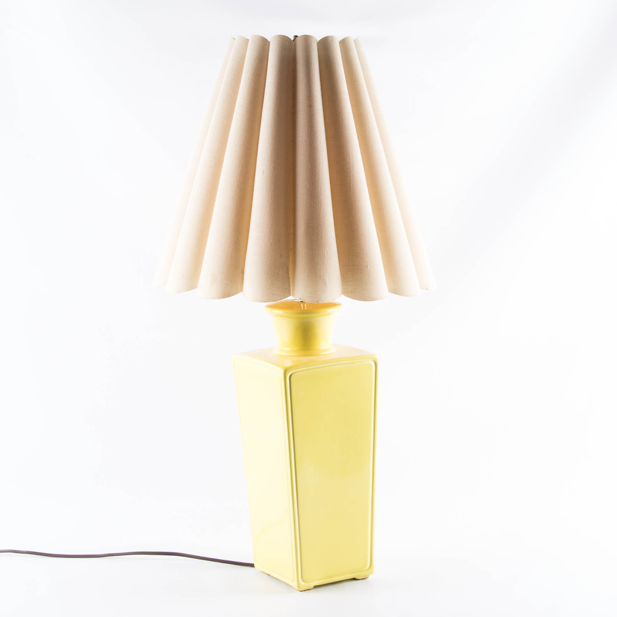 Vintage Ceramic Yellow Lamp