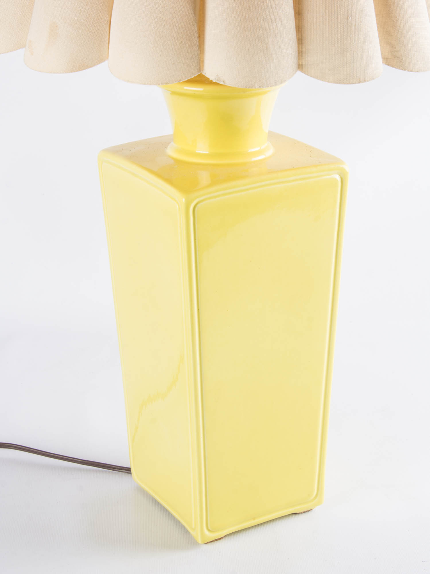 Vintage Ceramic Yellow Lamp