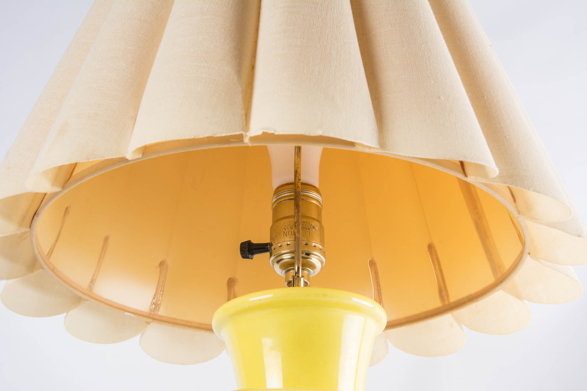 Vintage Ceramic Yellow Lamp