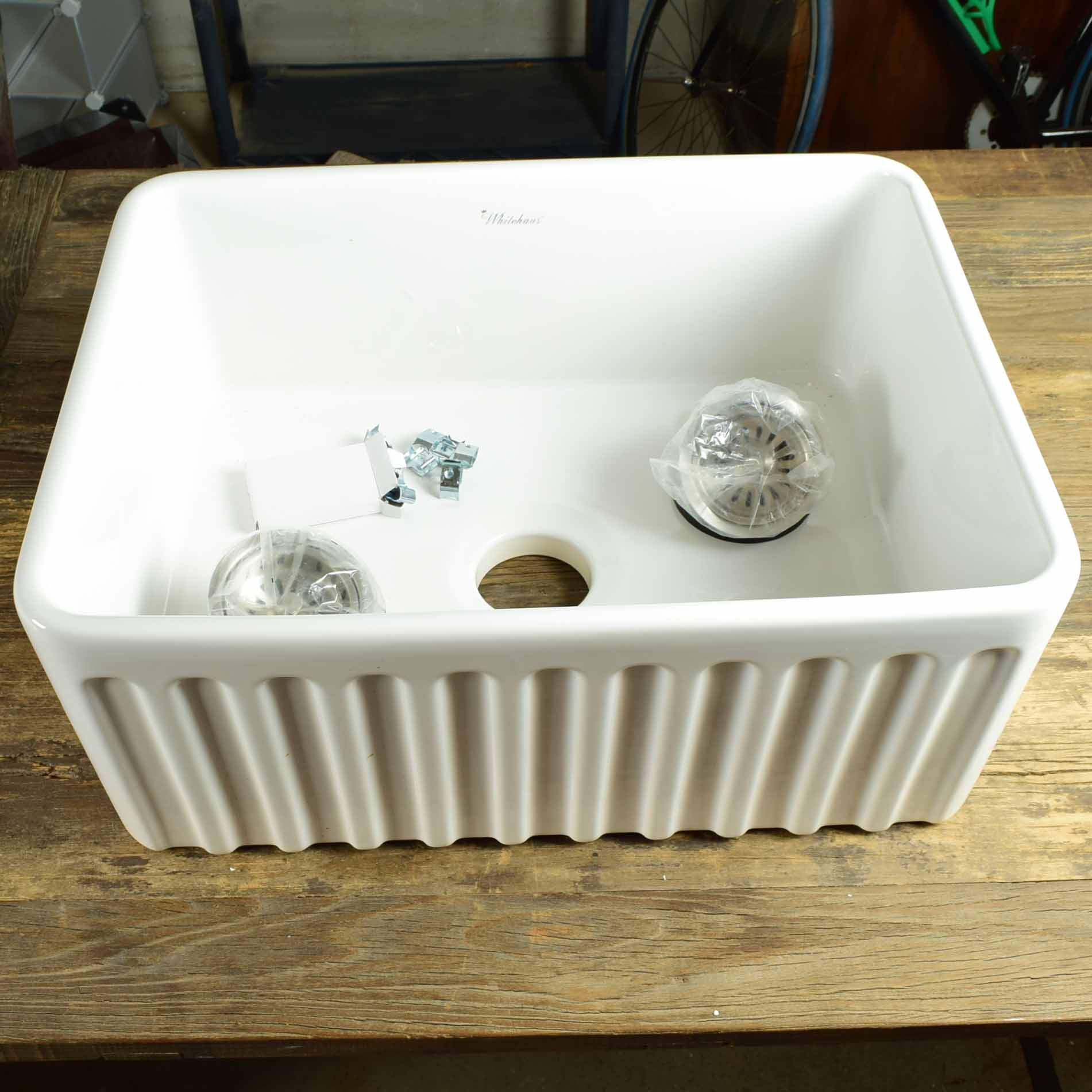 Whitehaus 24" White Farmhouse Kitchen Sink