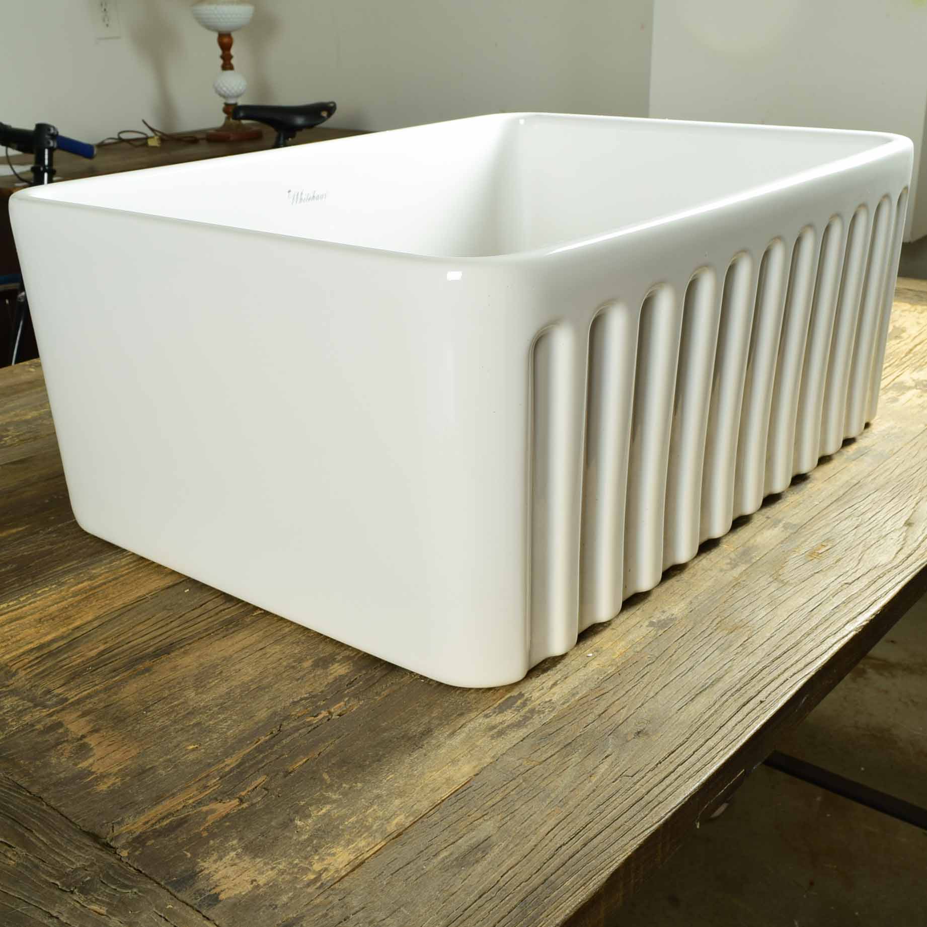 Whitehaus 24" White Farmhouse Kitchen Sink