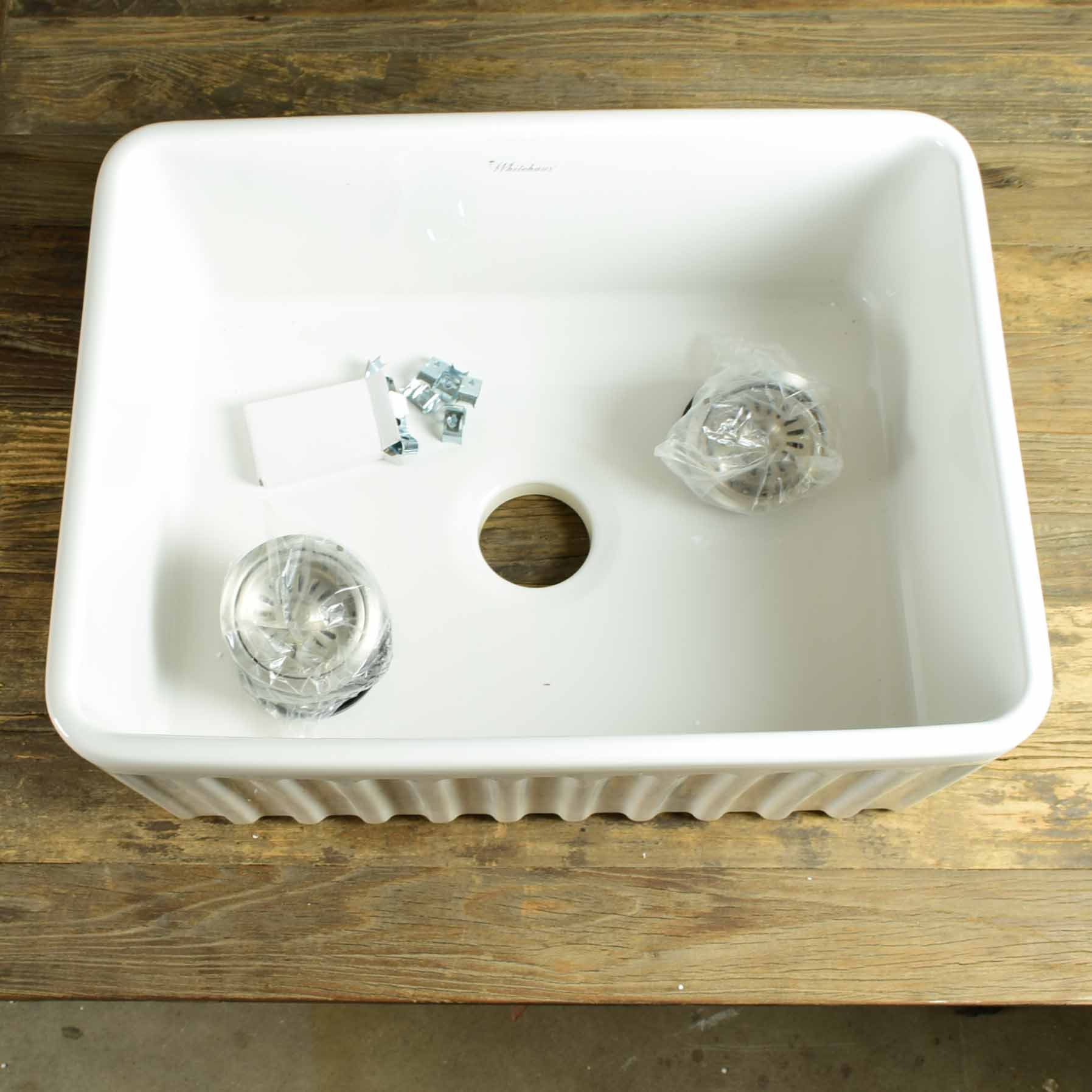 Whitehaus 24" White Farmhouse Kitchen Sink
