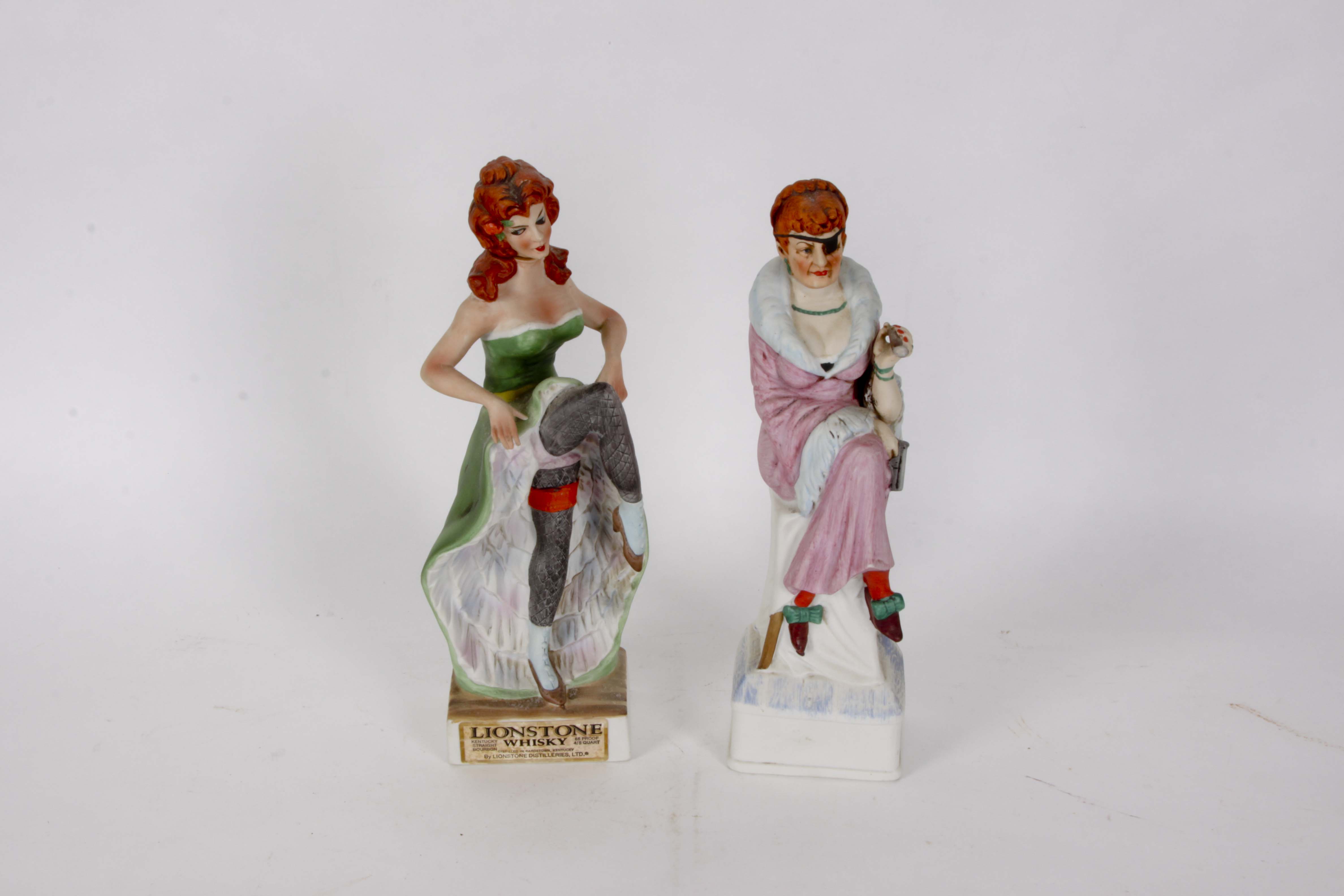 Vintage Lionstone Decanters and Limoges Plates