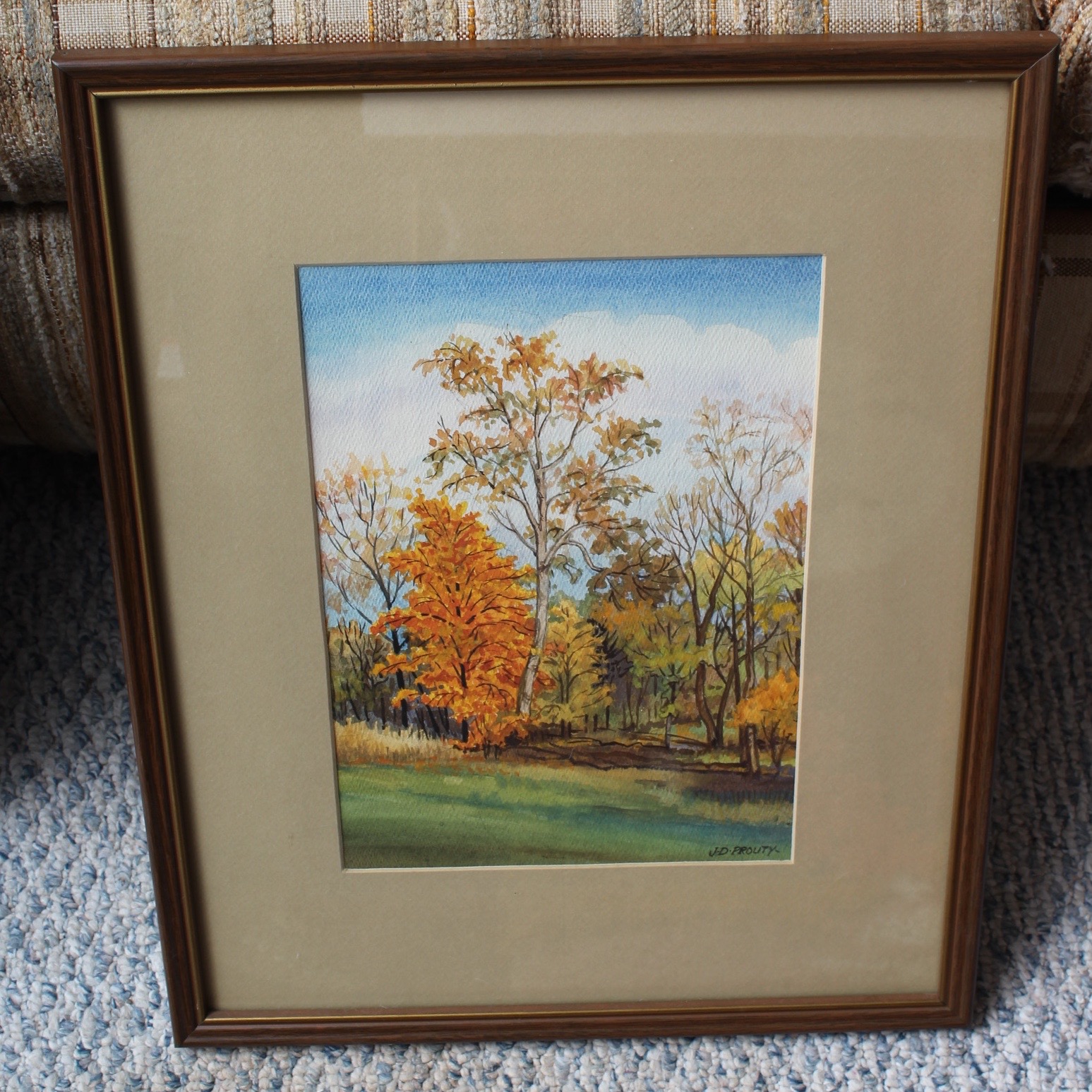 John D. Prouty Autumn Watercolor