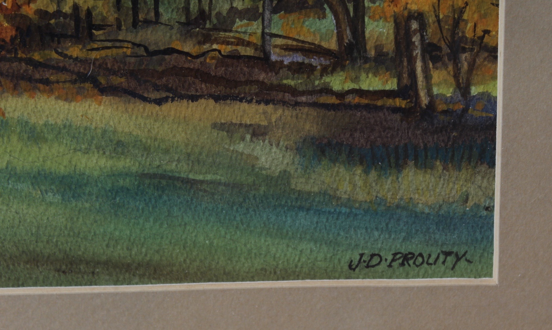 John D. Prouty Autumn Watercolor