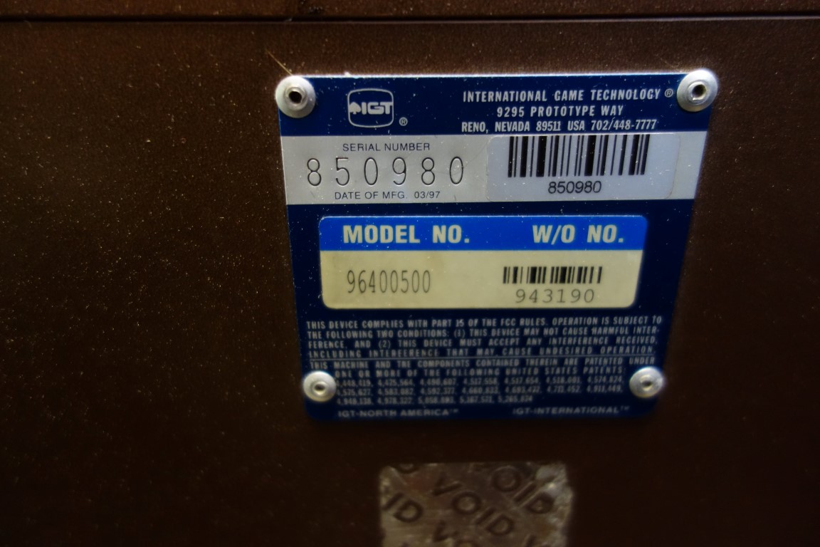 1997 IGT Wild Cherry Slot Machine
