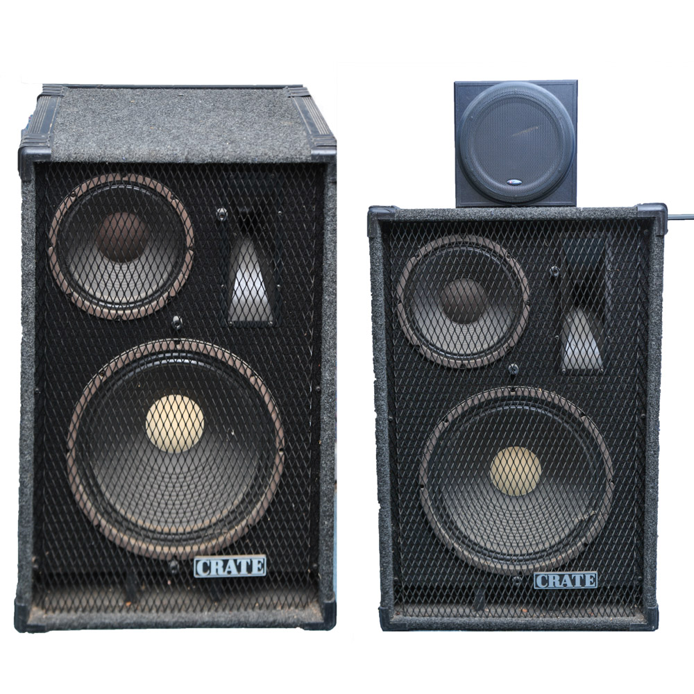 Pair of Crate PS-1510H 3-Way Speakers