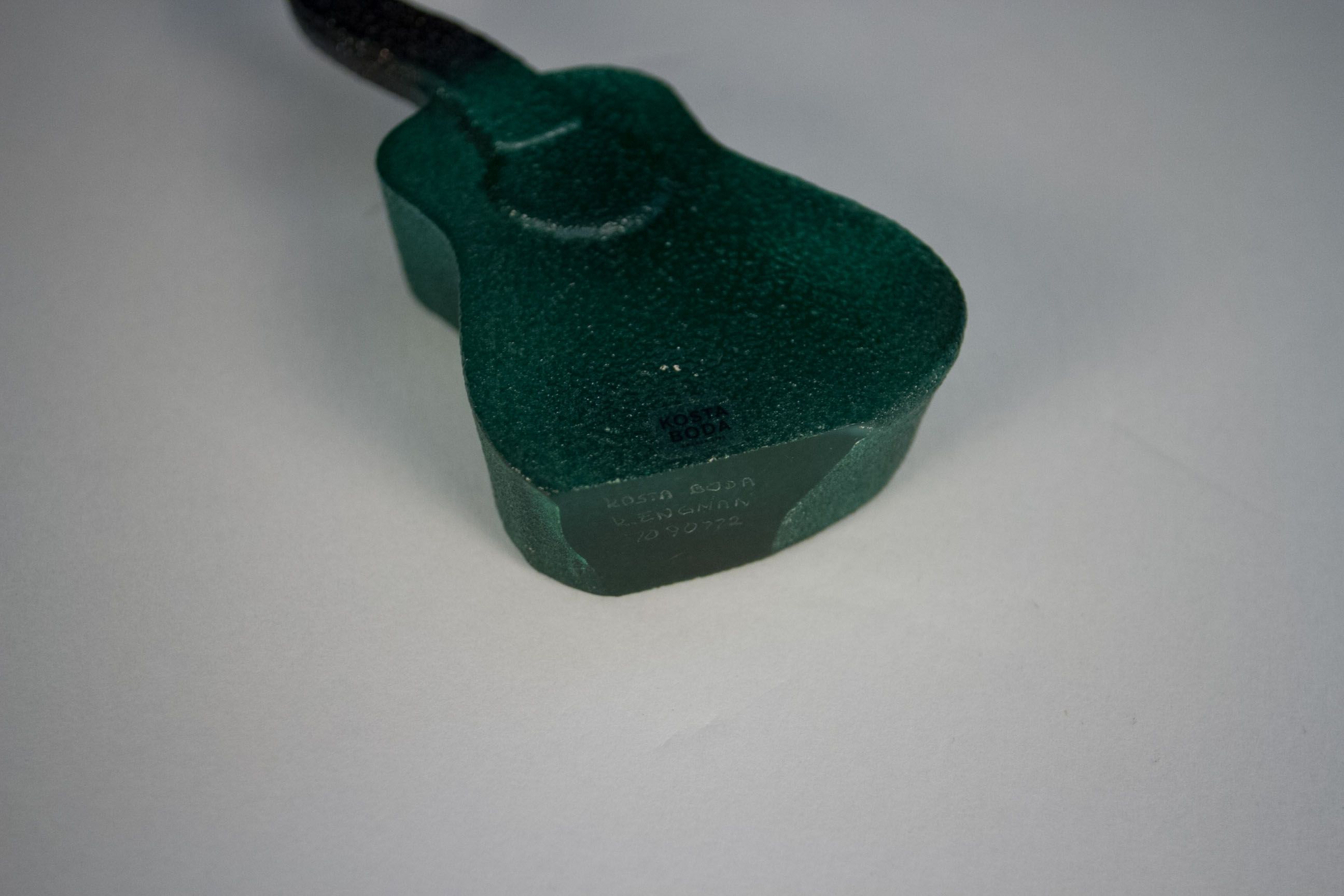 Kosta Boda Green Glass Guitar