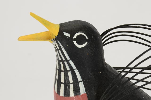 Wood and Metal Sculpture After Charley Harper "Round Robin"