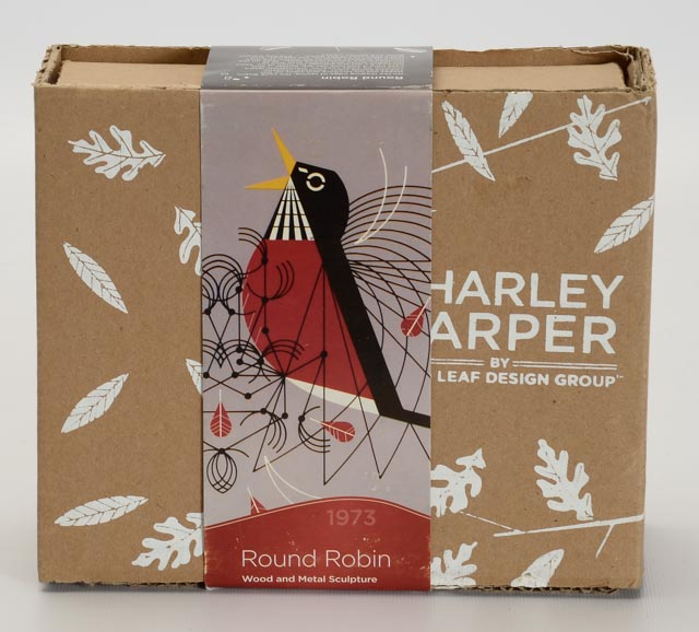 Wood and Metal Sculpture After Charley Harper "Round Robin"