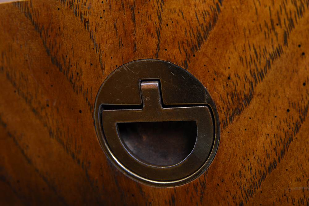 Drexel "Accolade" Campaign Style Oak Side Table