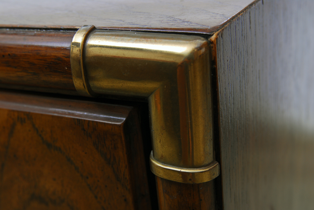 Drexel "Accolade" Campaign Style Oak Side Table