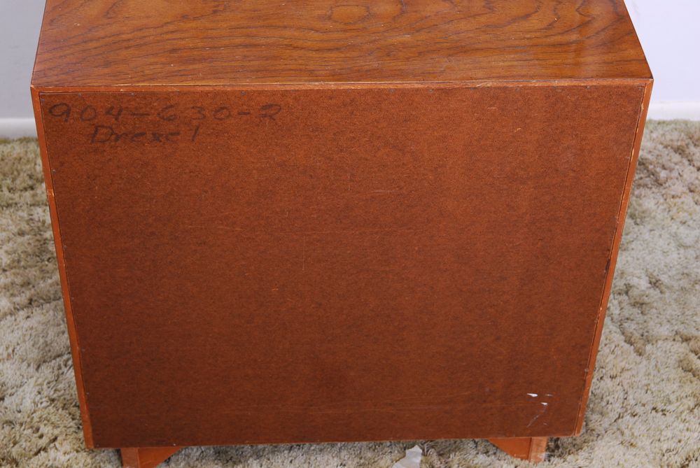 Drexel "Accolade" Campaign Style Oak Side Table