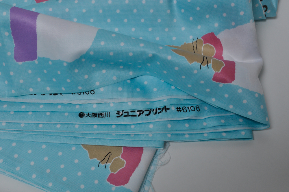 Japanese "Roly Poly Cat In The Pocket" Children's Fabric
