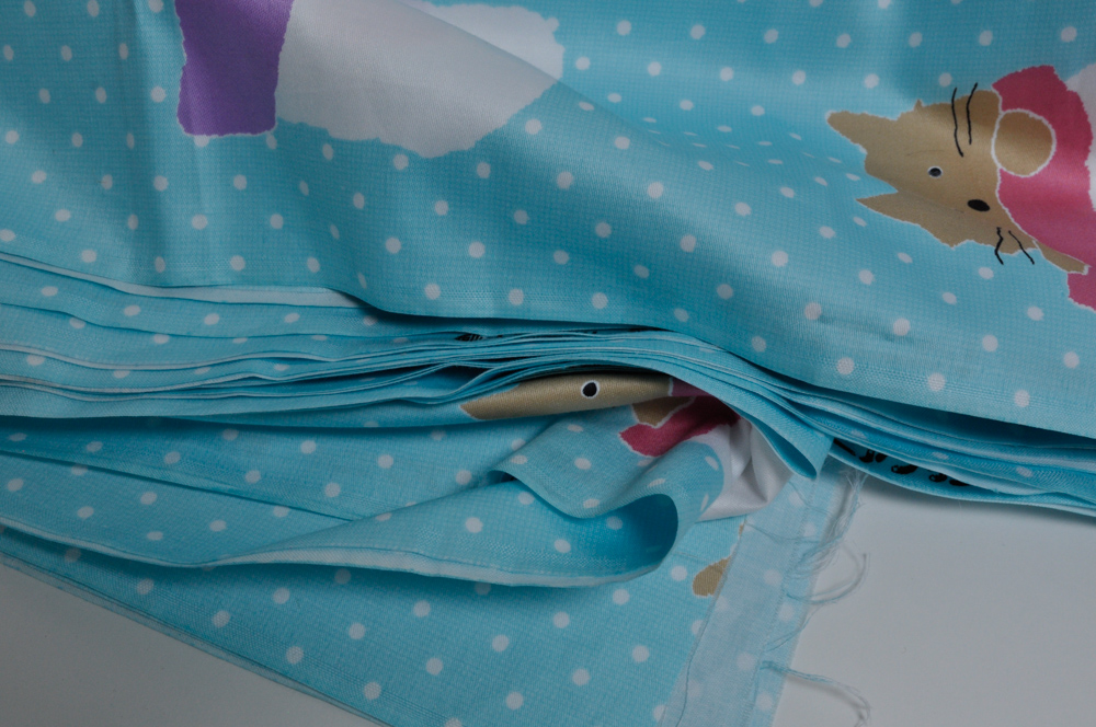 Japanese "Roly Poly Cat In The Pocket" Children's Fabric