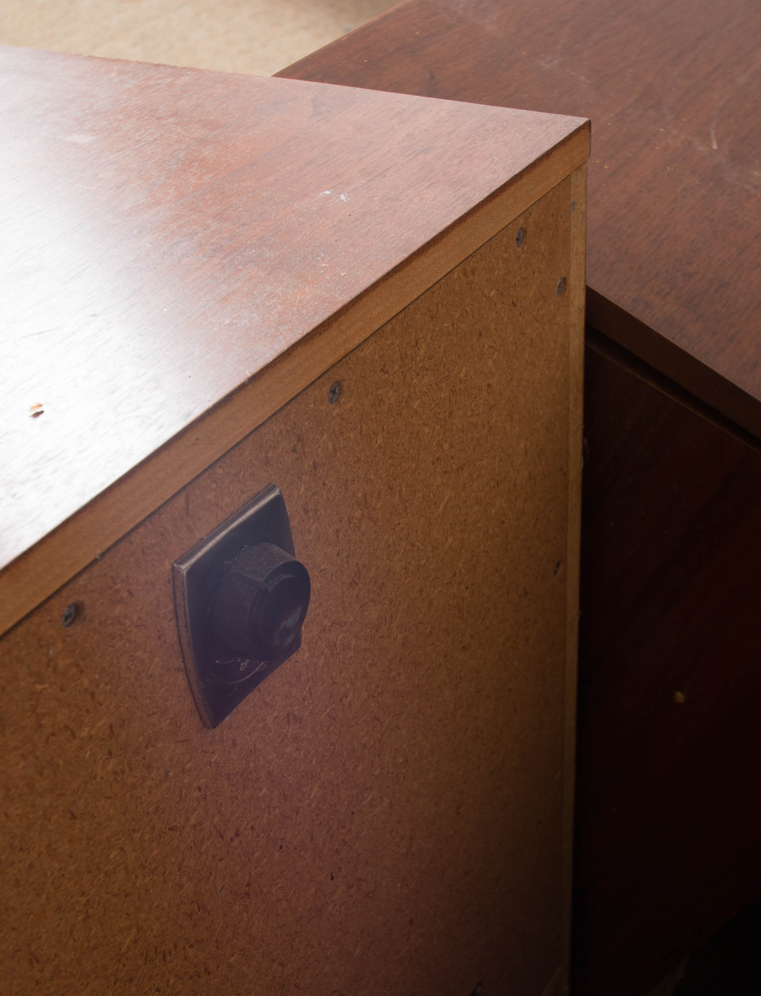 Mid-Century Barzilay Walnut Stereo Console with External Speakers