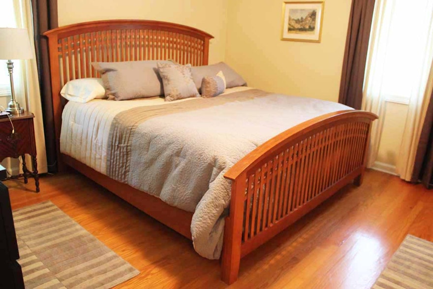 Mission Style King-Size Bed Frame