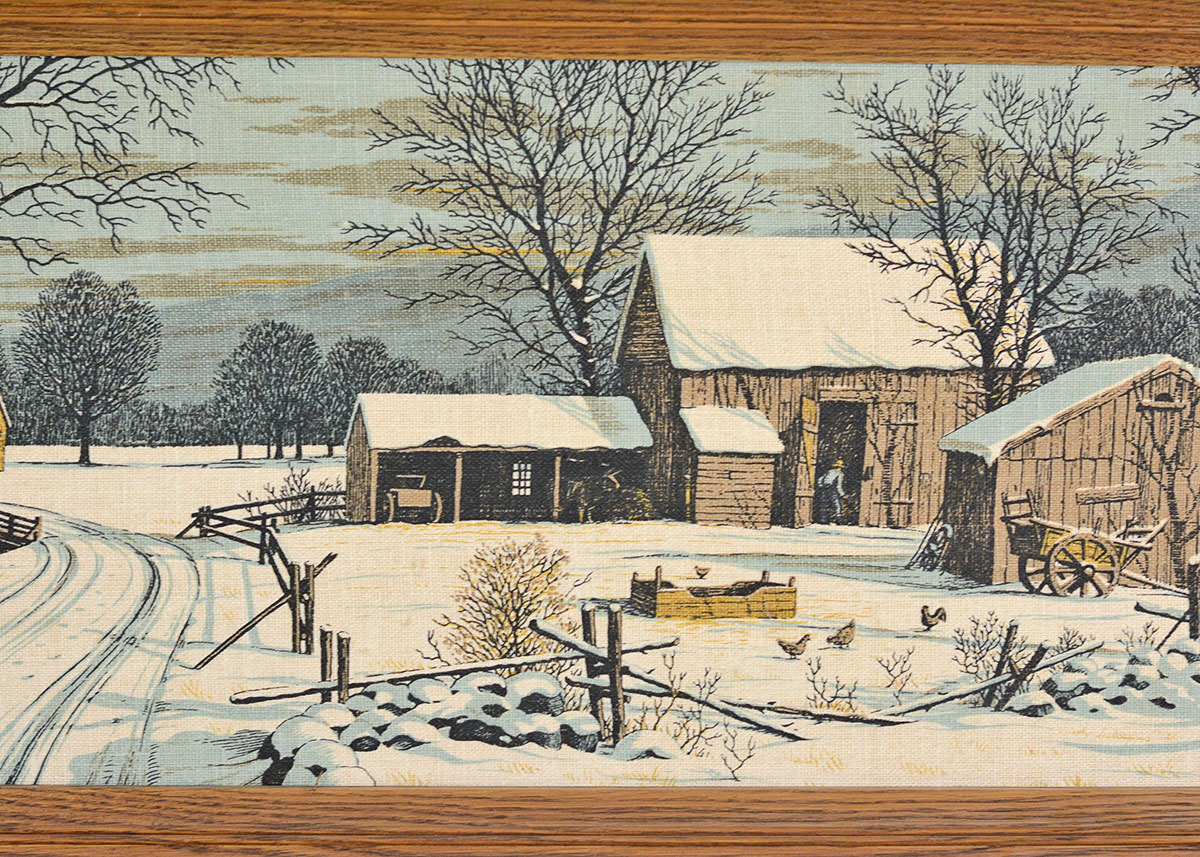 Framed R. Batchelder Lithograph on Linen