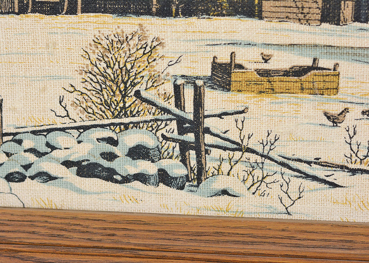 Framed R. Batchelder Lithograph on Linen