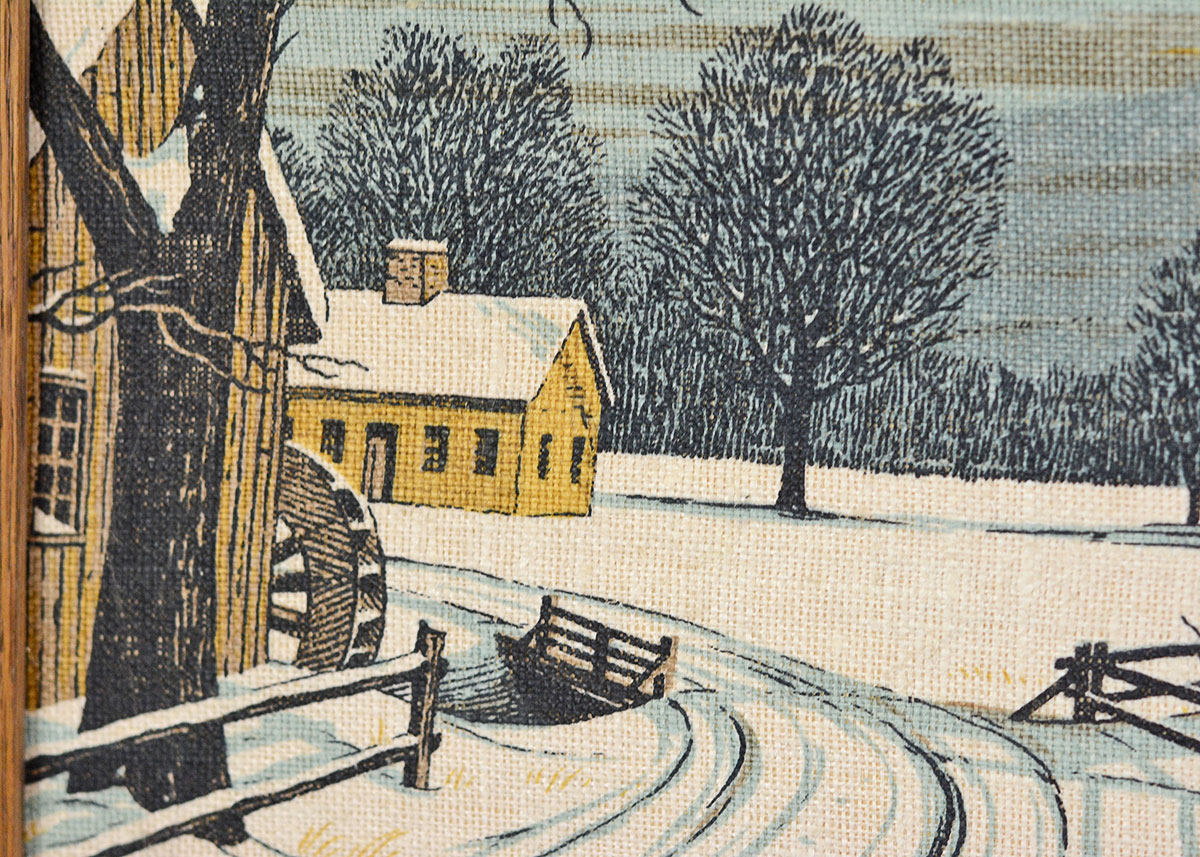 Framed R. Batchelder Lithograph on Linen