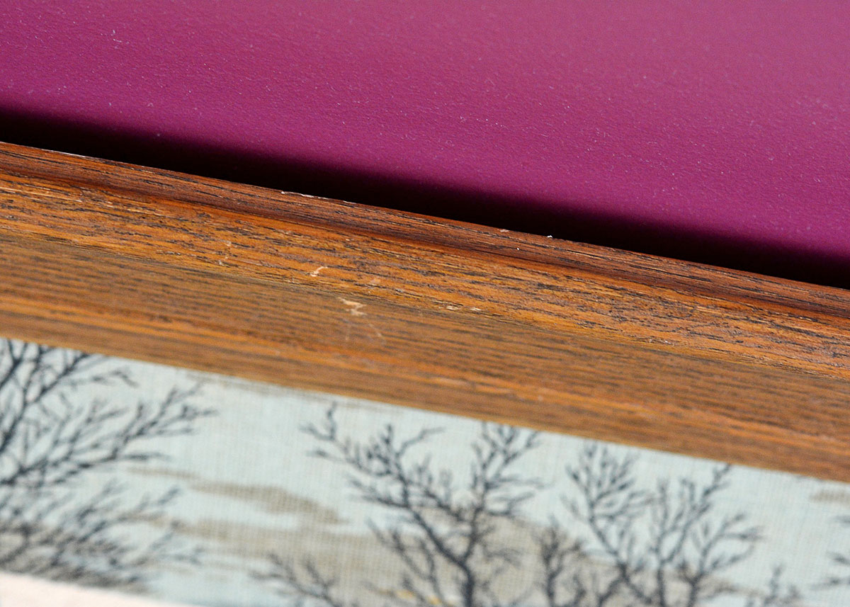 Framed R. Batchelder Lithograph on Linen