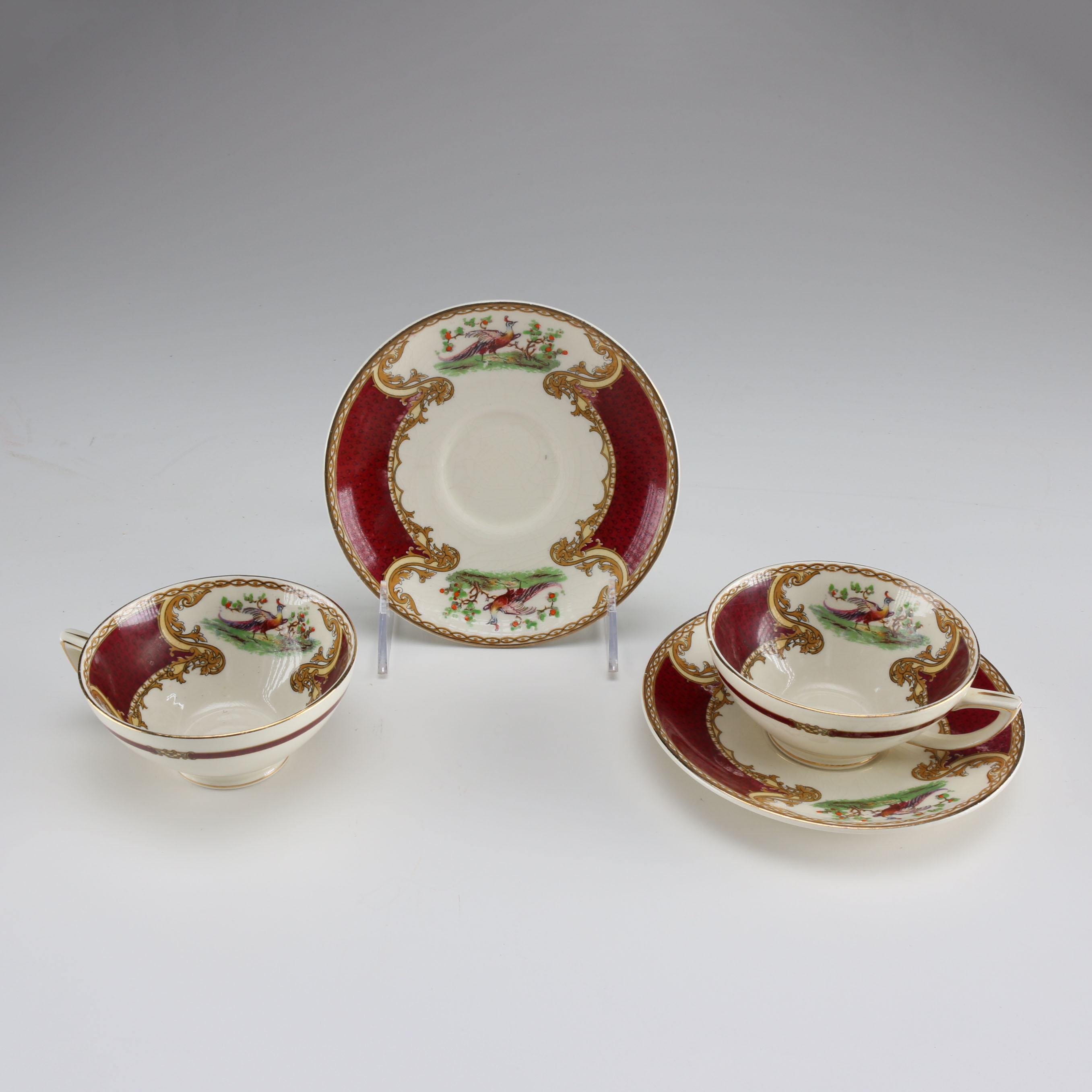 Set of Myott "Chelsea Bird" Vintage Staffordshire China