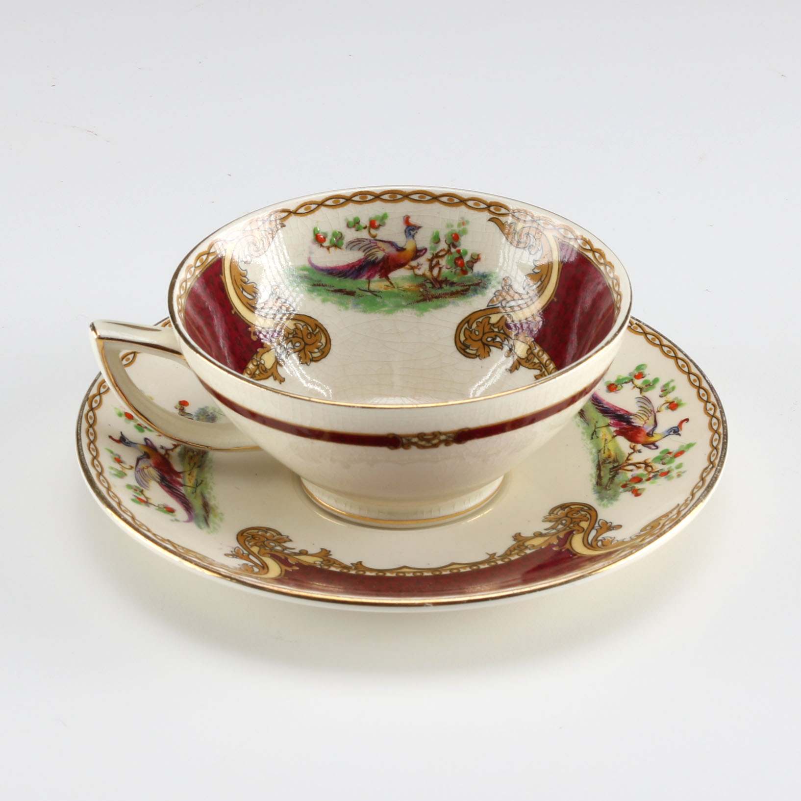 Set of Myott "Chelsea Bird" Vintage Staffordshire China