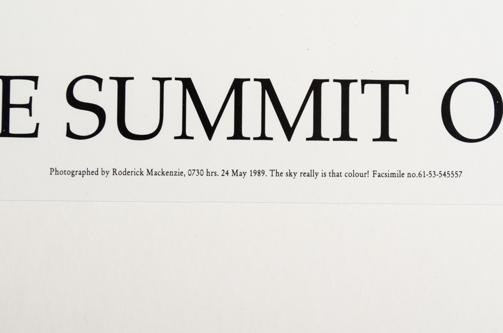 Roderick Mackenzie "The World From The Summit of Mount Everest" Lithograph Print