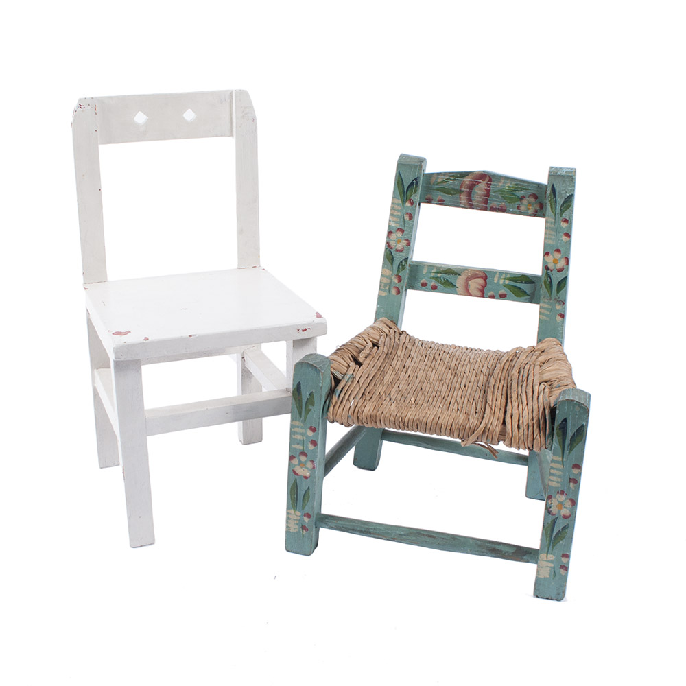 Pair of Vintage Doll Chairs