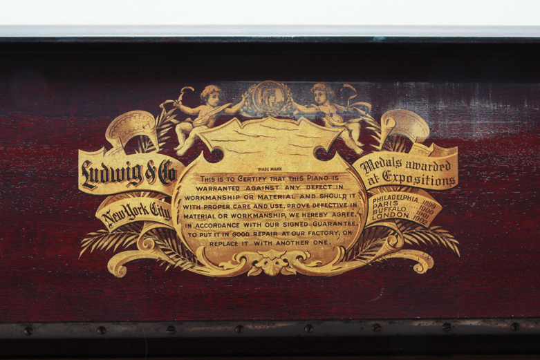 Vintage Upright Piano by Ludwig With Bench