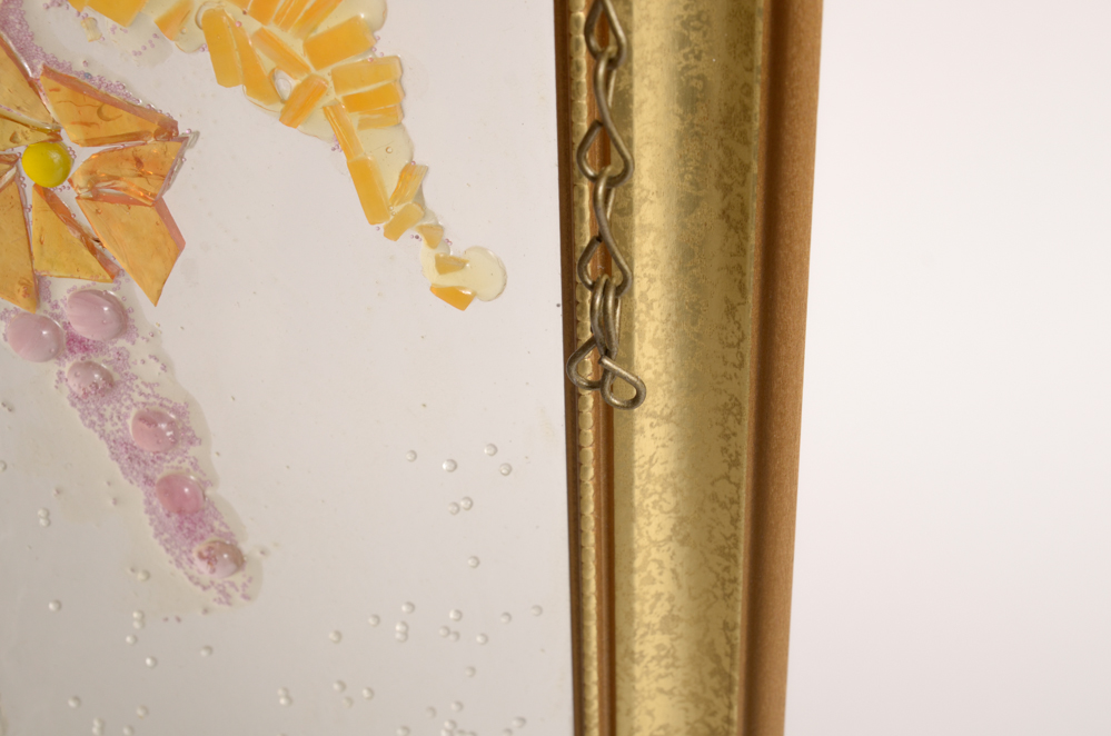 Pair of Modern Stained Glass Collage Art