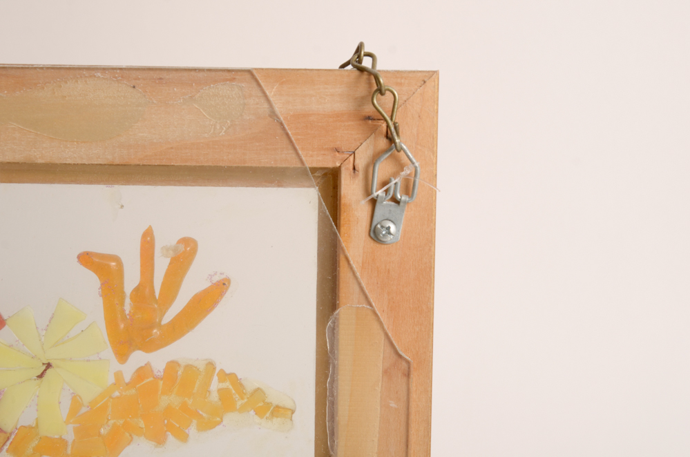 Pair of Modern Stained Glass Collage Art