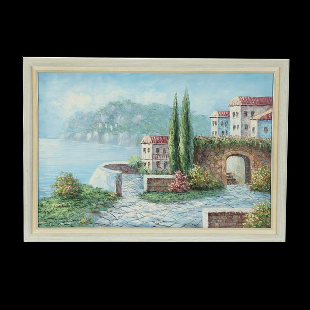 K. Wallis Original Oil on Canvas Coastal Painting