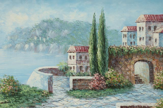 K. Wallis Original Oil on Canvas Coastal Painting