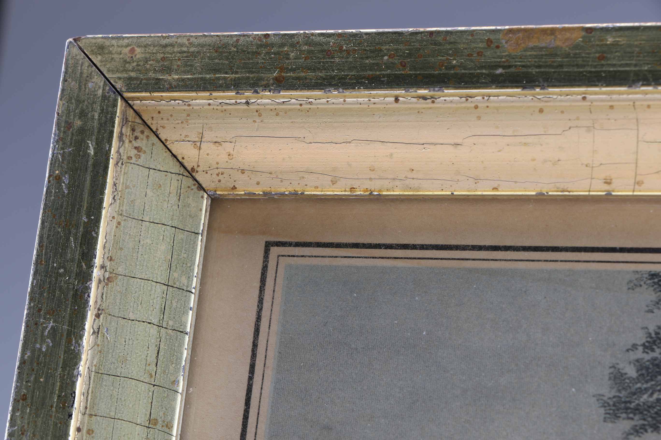 Five Framed Vintage Offset Lithographic Prints of U.S. Cities