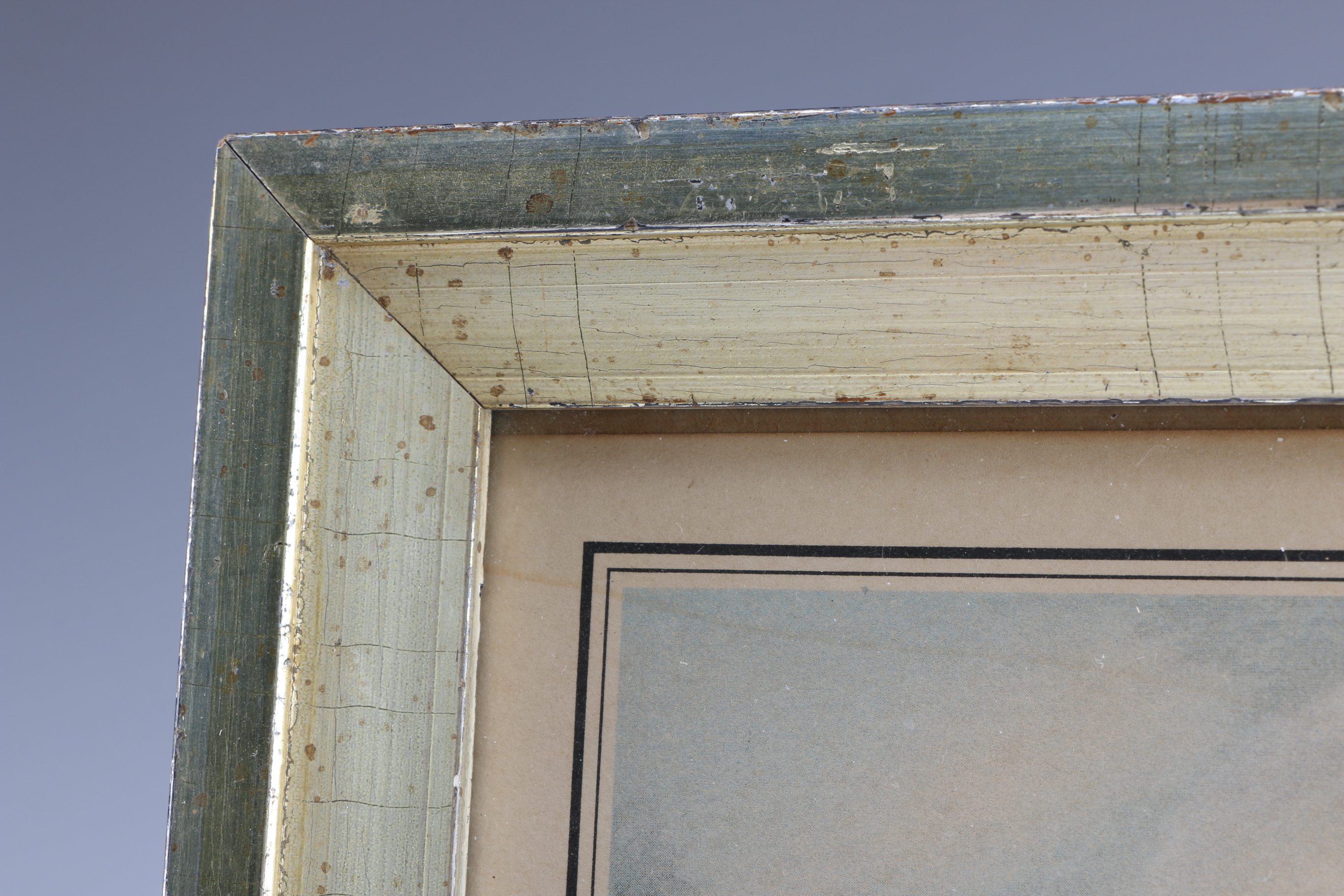 Five Framed Vintage Offset Lithographic Prints of U.S. Cities