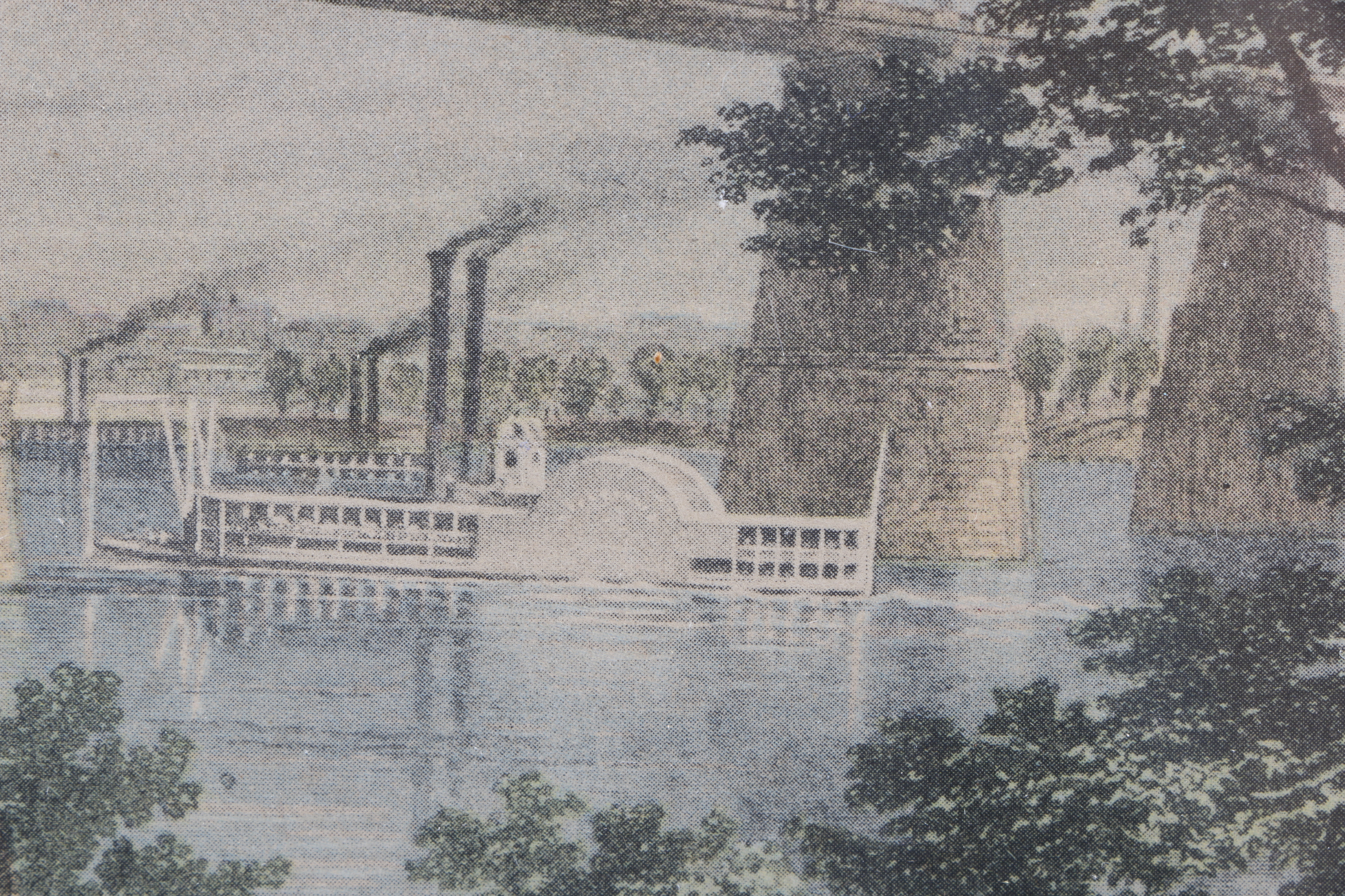 Five Framed Vintage Offset Lithographic Prints of U.S. Cities