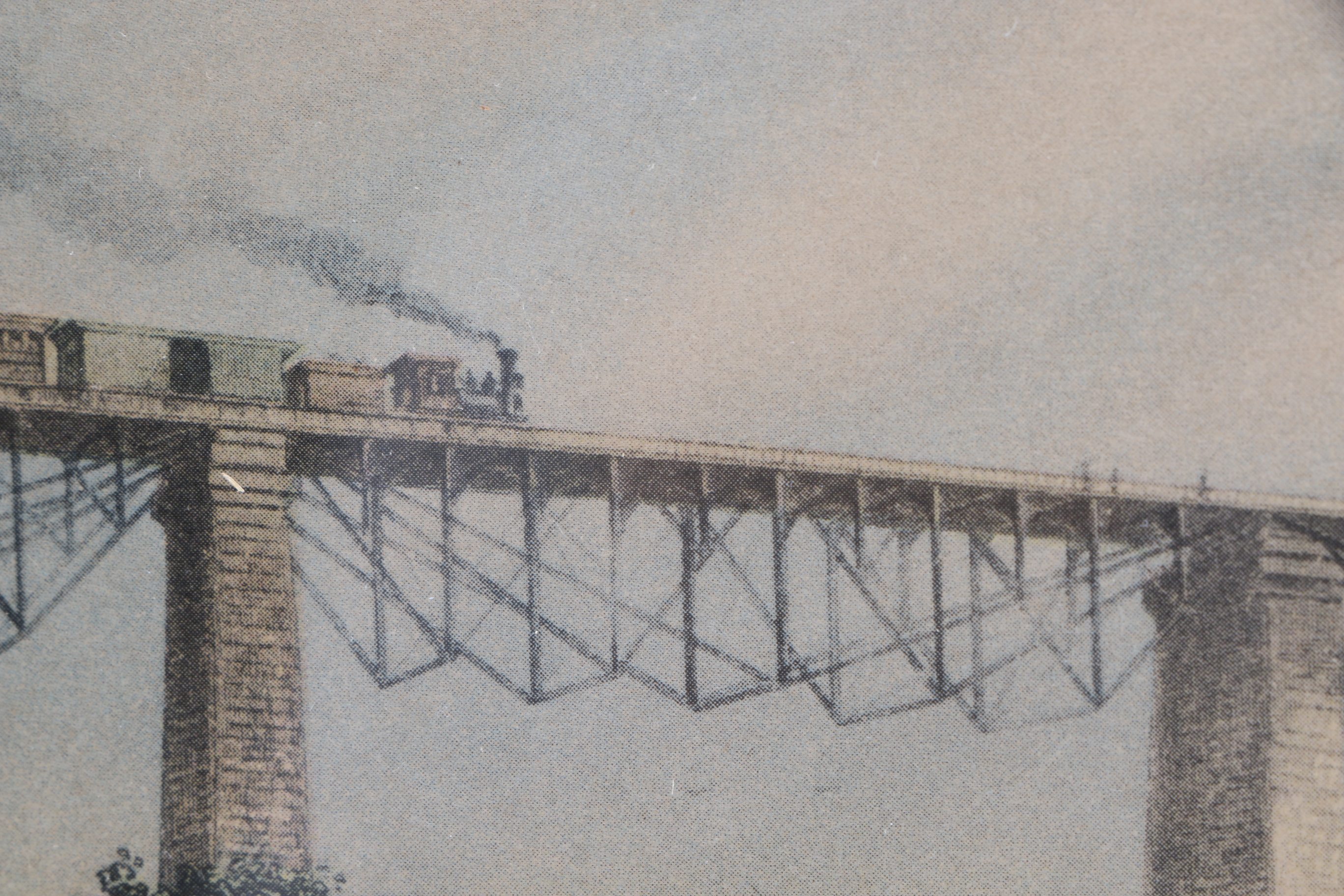 Five Framed Vintage Offset Lithographic Prints of U.S. Cities