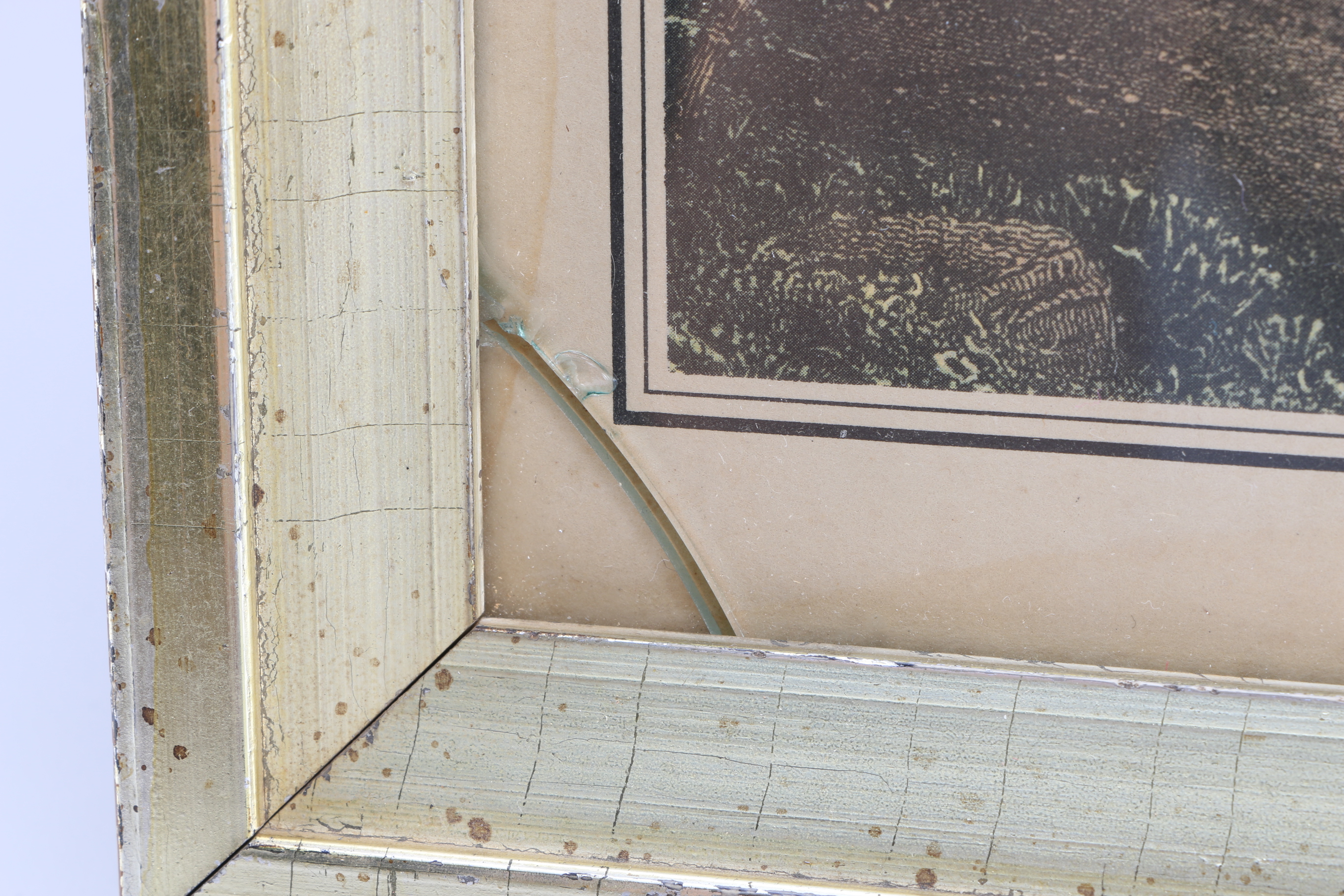 Five Framed Vintage Offset Lithographic Prints of U.S. Cities