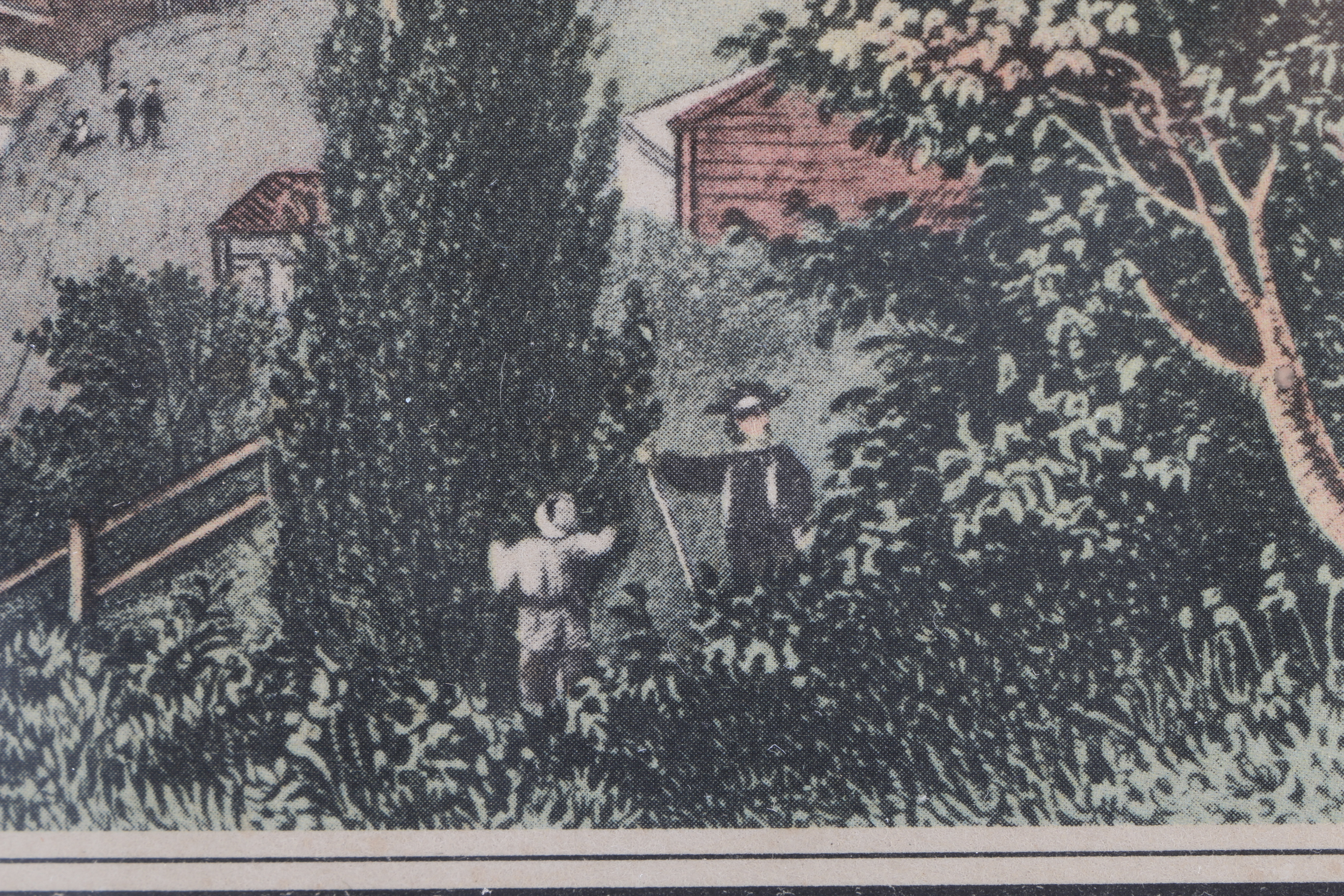 Five Framed Vintage Offset Lithographic Prints of U.S. Cities