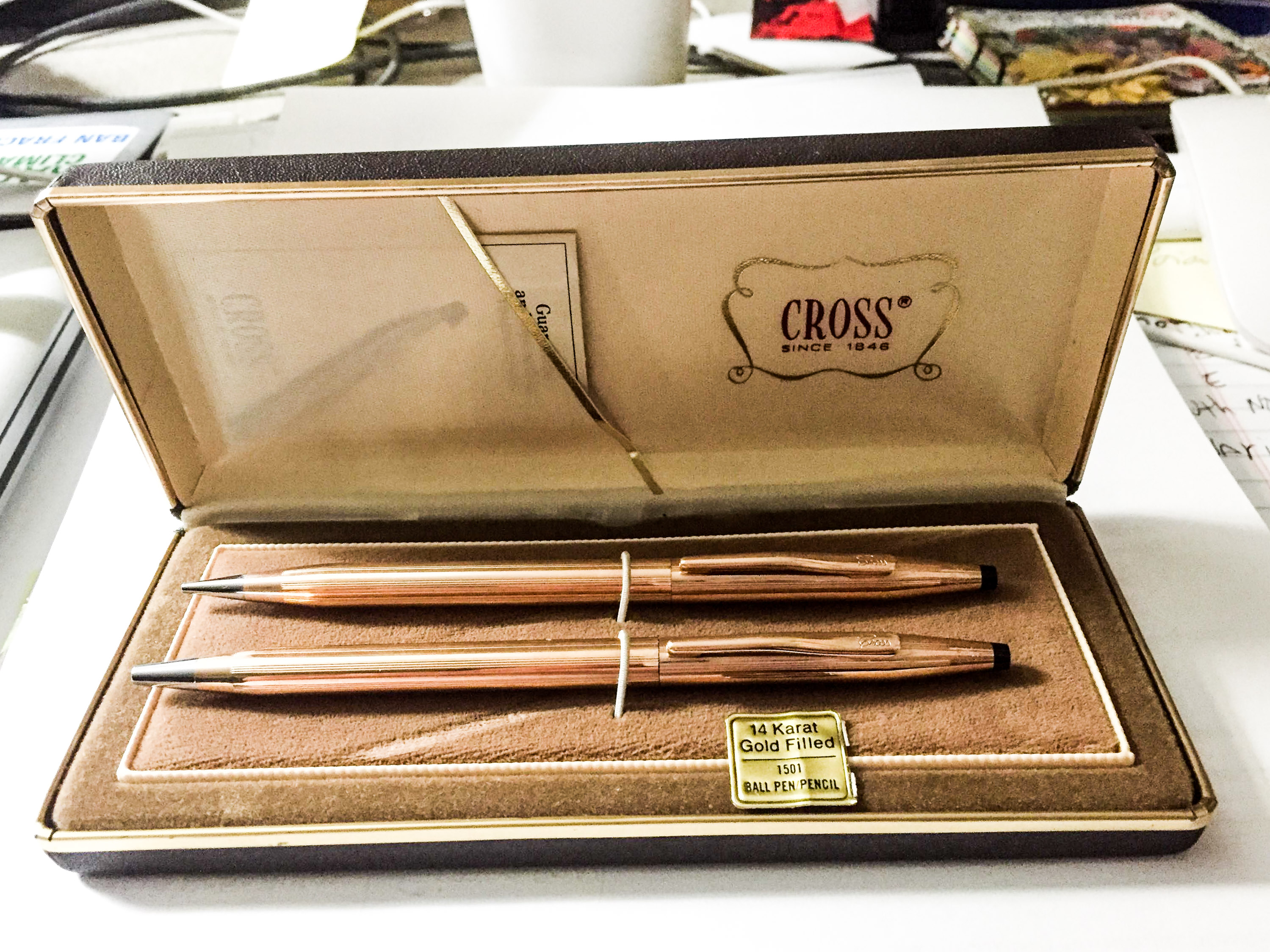 Vintage Cross 14k Gold Filled Pen and Pencil Set