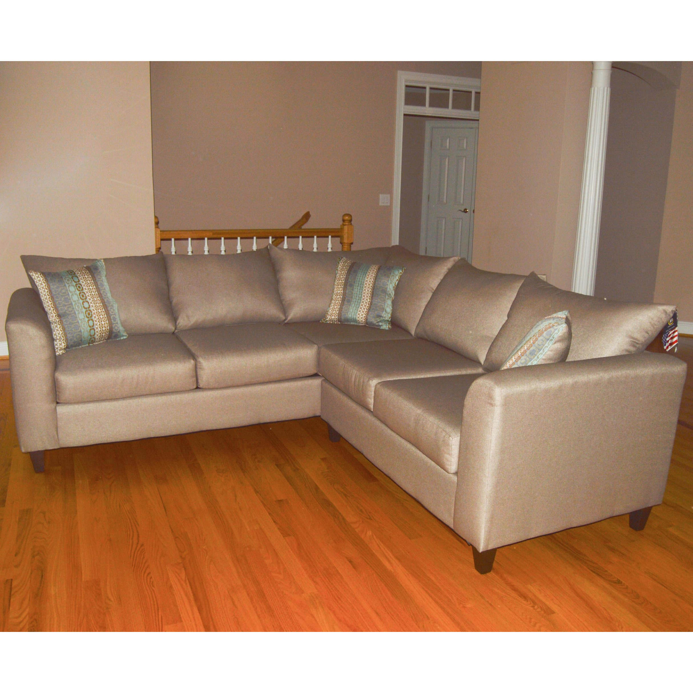 Gray Upholstered Sectional Sofa
