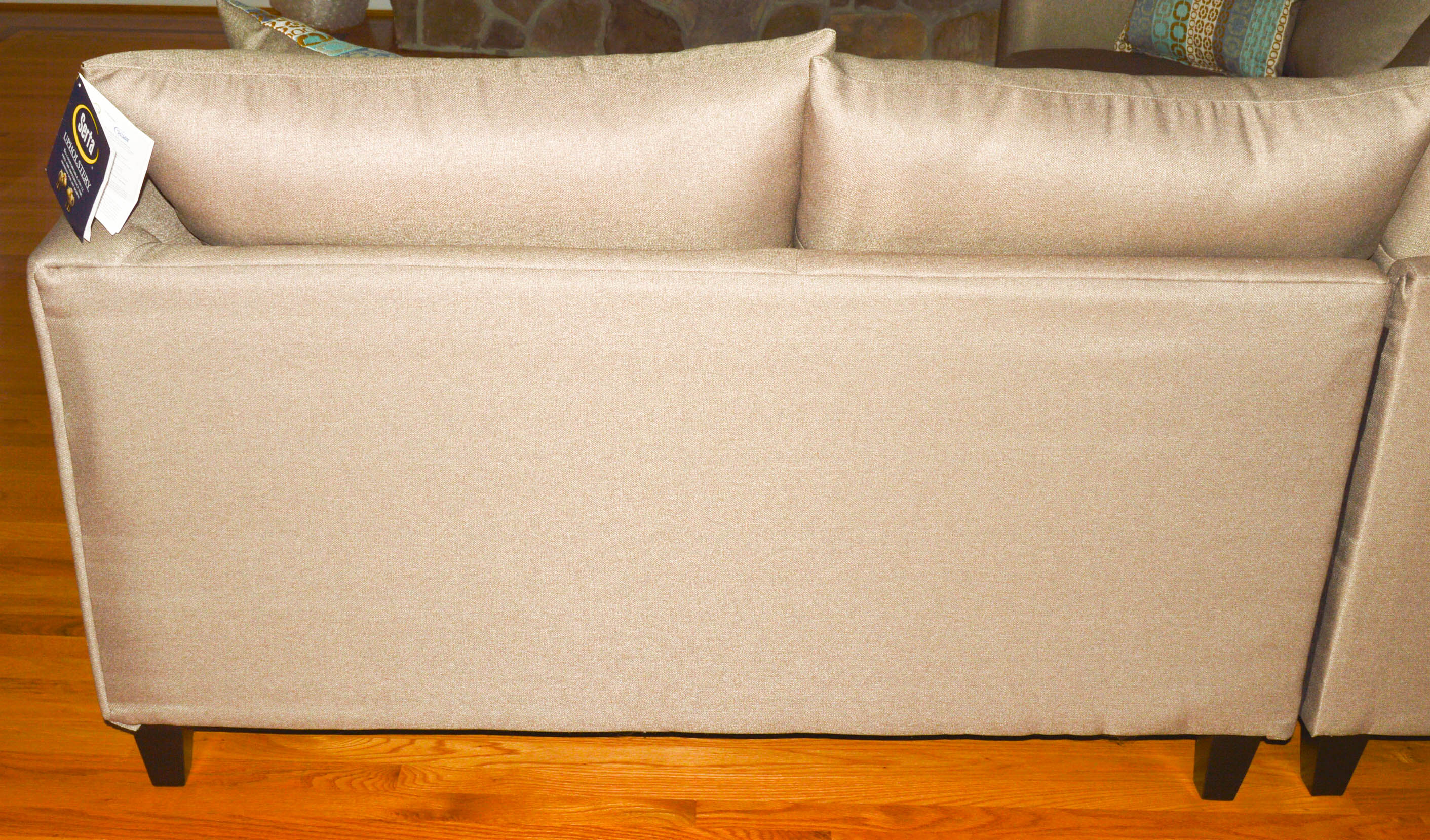 Gray Upholstered Sectional Sofa