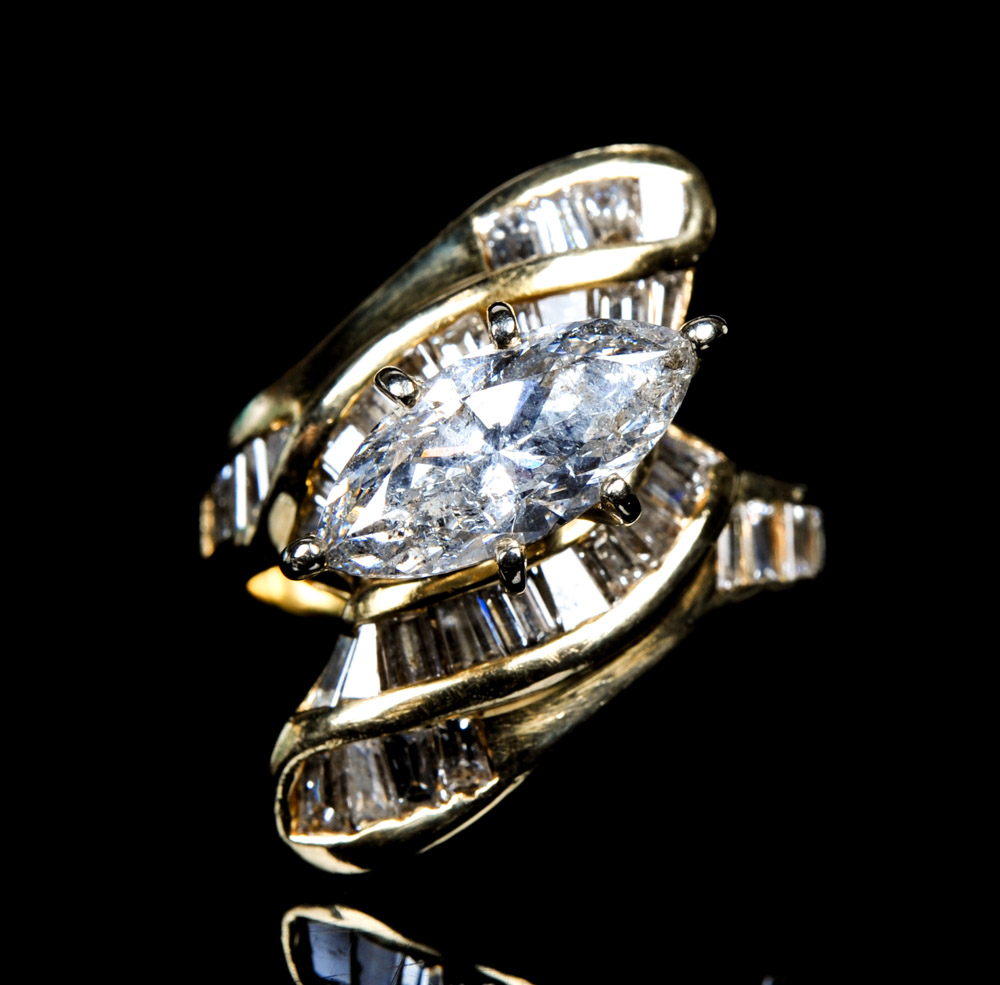 14K Yellow Gold 2.85CTW Diamond Ring